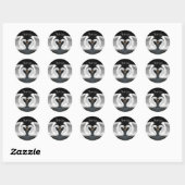 White Mute Swan Mirror Afbeelding - Dank u Ronde Sticker (Vel)
