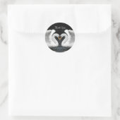 White Mute Swan Mirror Afbeelding - Dank u Ronde Sticker (Tas)