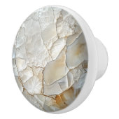 White Nacre Pattern Keramische Knop (Rechts)