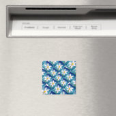 White Narcissus Pattern Magneet (Insitu (Vaatwasser))