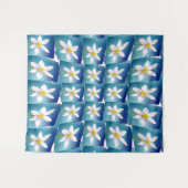 White Narcissus Pattern Wandkleed (Voorkant (horizontaal))