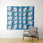 White Narcissus Pattern Wandkleed (In Situ (horizontaal))