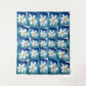 White Narcissus Pattern Wandkleed (Voorkant)