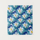 White Narcissus Pattern Wandkleed (Voorkant)