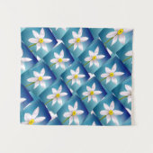 White Narcissus Pattern Wandkleed (Voorkant (horizontaal))