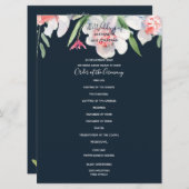 White Narcissus sur le programme de mariage de la  (Devant / Derrière)