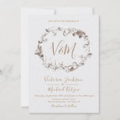 White Natures Wreath Wedding invitations (Devant)