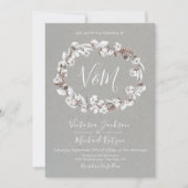 White Natures Wreath Wedding invitations (Devant)