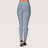 White & Navy Blue Houndstooth Leggings (Achterkant)