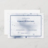 White Navy Stars Design RSVP (Voorkant / Achterkant)