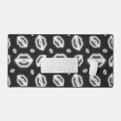 White Neon Kiss Bureaumat (Keyboard & Muis)