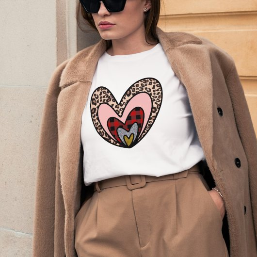 White Nested Hearts T-Shirt – Valentine Tee