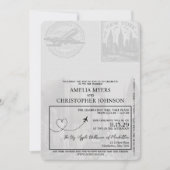 White New York Passport Wedding Kaart (Voorkant)
