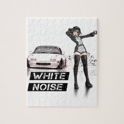 White Noise MX5 Miata Legpuzzel (Verticaal)