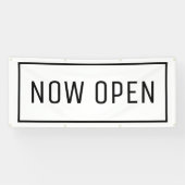 White Now Open Banner (Horizontaal)