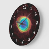 White Numbers Ring Nebula Celestial Space Foto Grote Klok (Hoek)