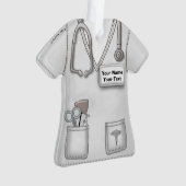 White Nurse medische scrubs ornament (voorkant)