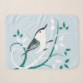 White Nuthatch Sherpa Deken (Voorkant (horizontaal))