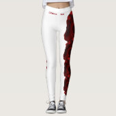 White Oklahoma State Oklahoma Rose Leggings de fle (Devant)