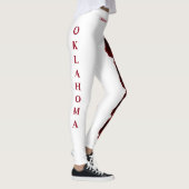 White Oklahoma State Oklahoma Rose Leggings de fle (Droite)