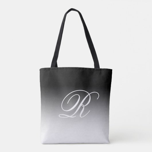 White Ombre over elke kleur met Monogram Tote Bag (Achterkant)