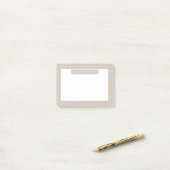 White On Beige Polka Dots Pattern Custom Text Post-it® Notes (Op bureau)