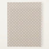 White On Beige Polka Dots Pattern With Custom Name (Dos)