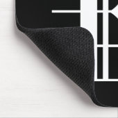 White-on-Black Alto Clef Muismat (Hoek)