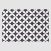 White on Black Diamond Geometric Tissuepapier (Voorkant)