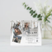 White on black-minimalistisch foto budget afstuder (Staand voorkant)