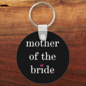 White on Black Moeder of the Bride Sleutelhanger (Voorkant)