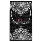 White on Black  Ornament Klein Cadeauzakje (Achterkant)