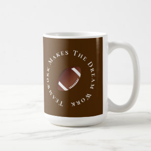 White on Brown Teamwork maakt het droomwerk Koffiemok