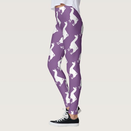 White on Color Llama Leggings (Links)