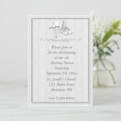 White on White Christening Invitation (Debout devant)