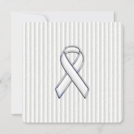 White on White Ribbon Awareness Stripes (Voorkant)