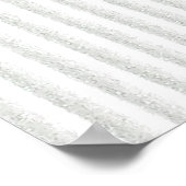 White on White Ribbon Awareness Stripes Poster (Hoek)