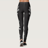 White op Black Mandala Leggings (Achterkant)