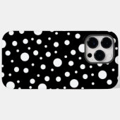 White op Black Polka Dot Pattern Case-Mate iPhone Case (Achterkant (horizontaal))