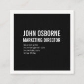 White op Black Square Visitekaartje (Voorkant)