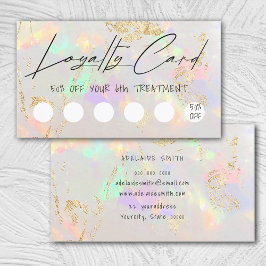 white opal design loyality card visitekaartje