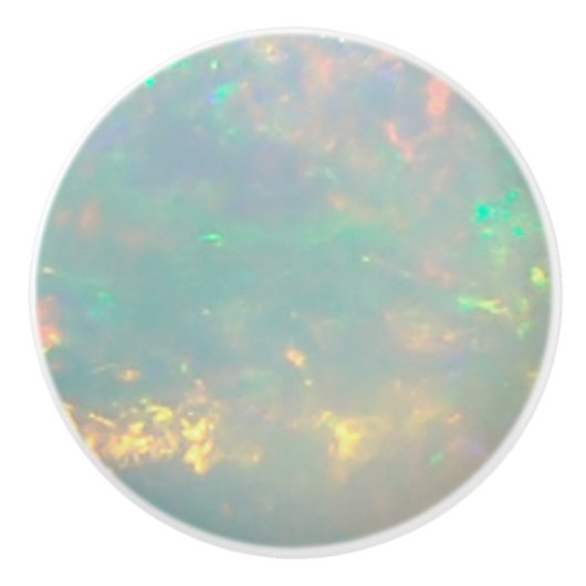 White Opal Keramische Knop (Voorkant)