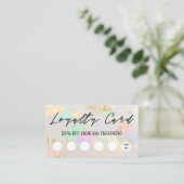 White Opal Texture Loyalty Card Visitekaartje (Staand voorkant)