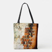 White oranje Cool old brick wall graffiti Tote Bag (Achterkant)