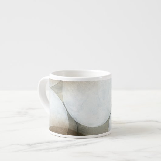 White Orbs & Brown Circles Espresso Kop (Voorkant links)