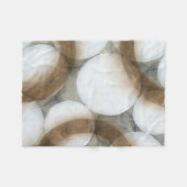 White Orbs & Brown Circles Fleece Deken (Voorkant (Horizontaal))