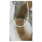 White Orbs & Brown Circles Klein Cadeauzakje (Voorkant)