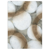 White Orbs & Brown Circles Klembord (Achterkant)