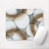 White Orbs & Brown Circles Muismat (Met muis)