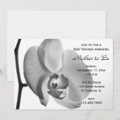 White Orchid Baby shower Kaart (Voorkant / Achterkant)